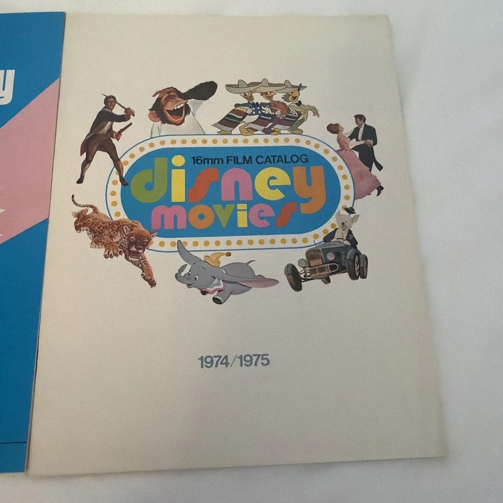 Walt Disney Co Original 1972-1975 16mm Film Rental & Educational Catalog Lot X 2